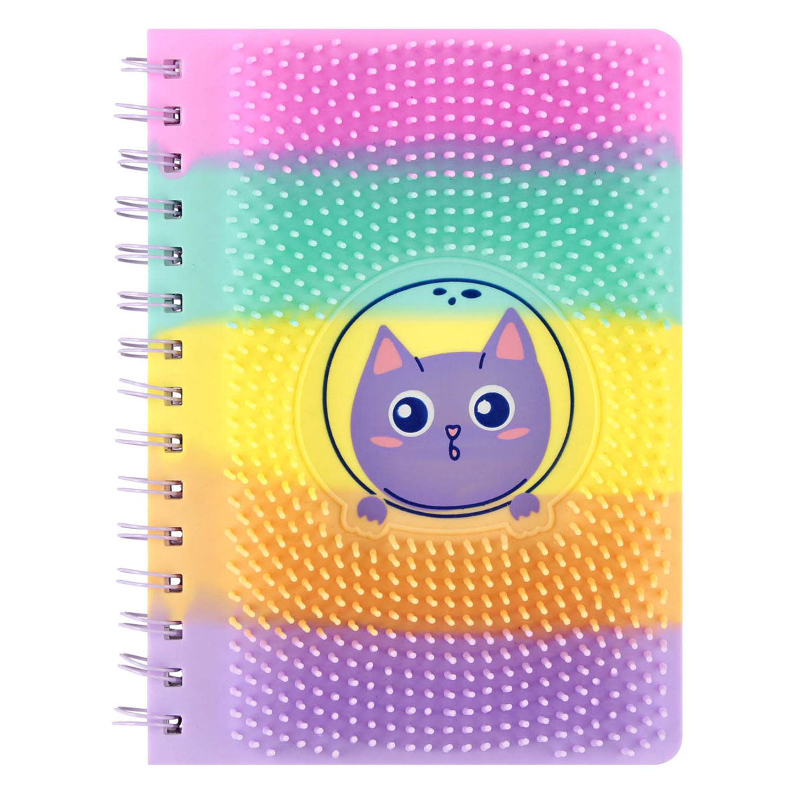 Carnet en silicone avec épines et chat, A5