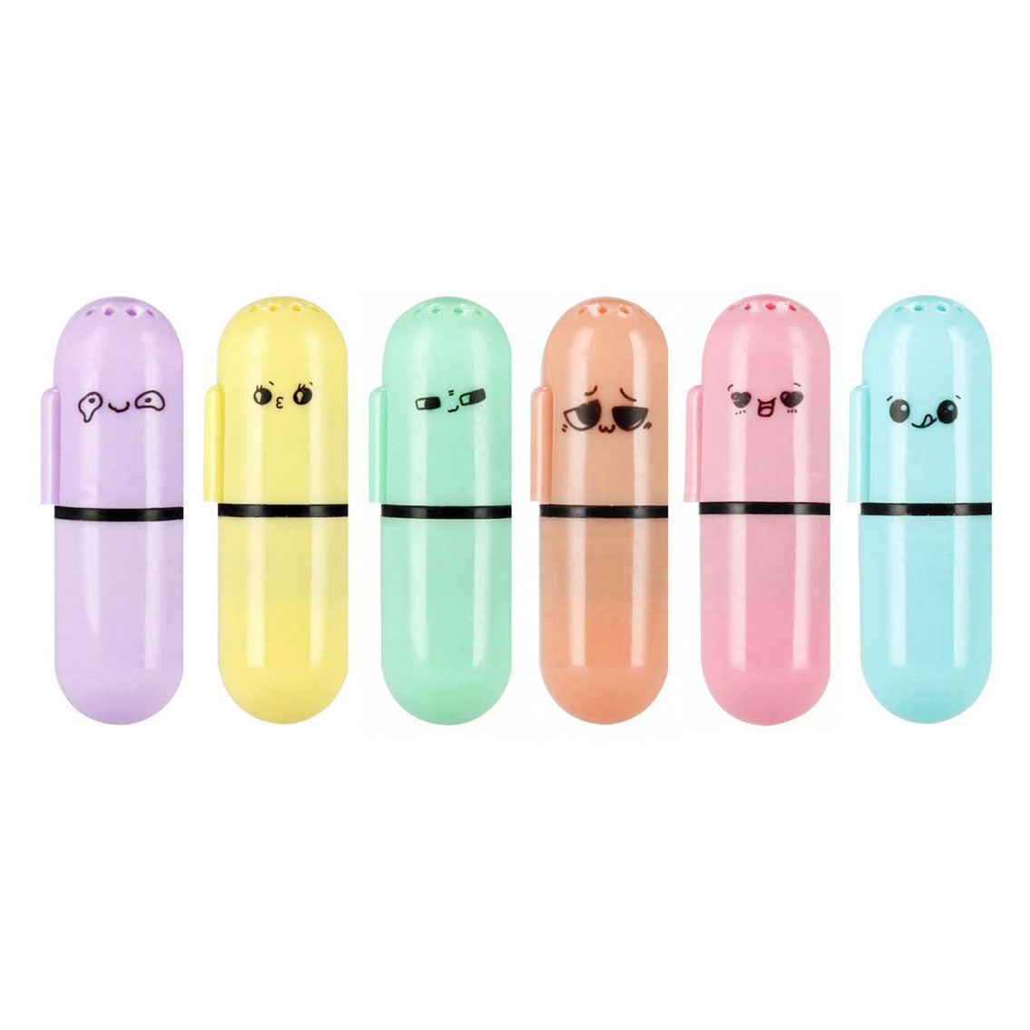 Mini surligneur parfumé pastel, 6 pcs.