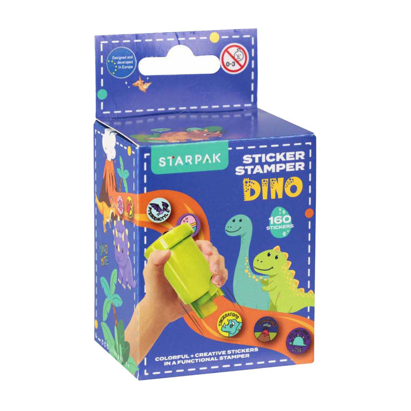 Tampon autocollant dinosaure, 160 pièces.
