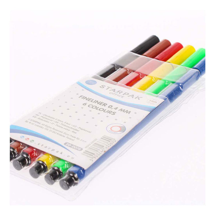 Fineliner autour de 0,4 mm, 6e.