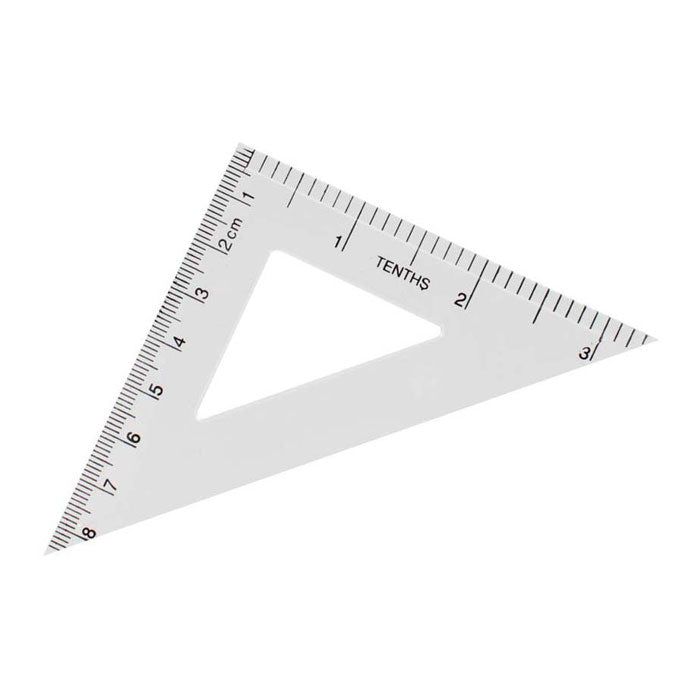Jeu de géométrie 15 cm, 4 pièces.