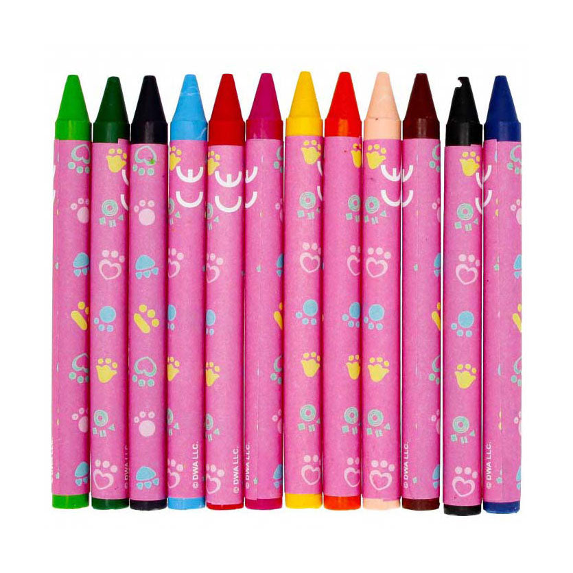 Crayon de cire maison de poupée Gabby, 12 couleurs