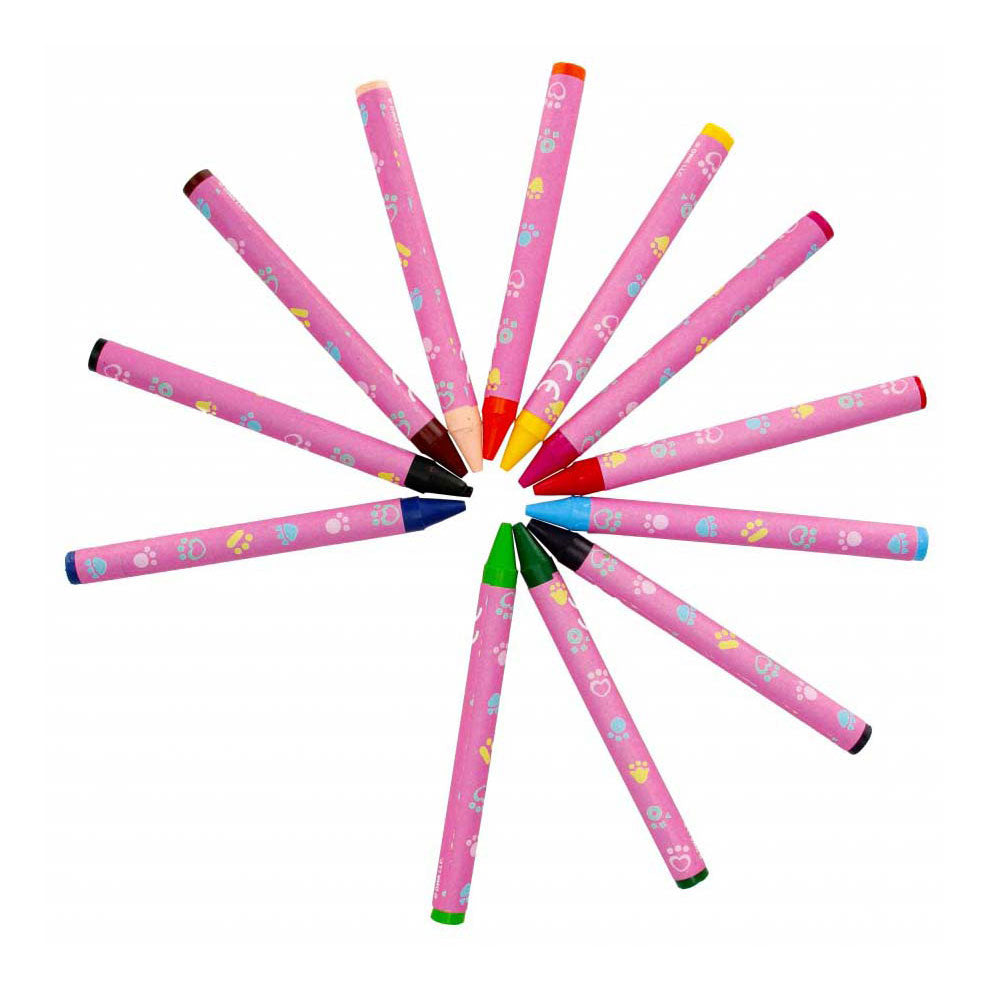 Crayon de cire maison de poupée Gabby, 12 couleurs