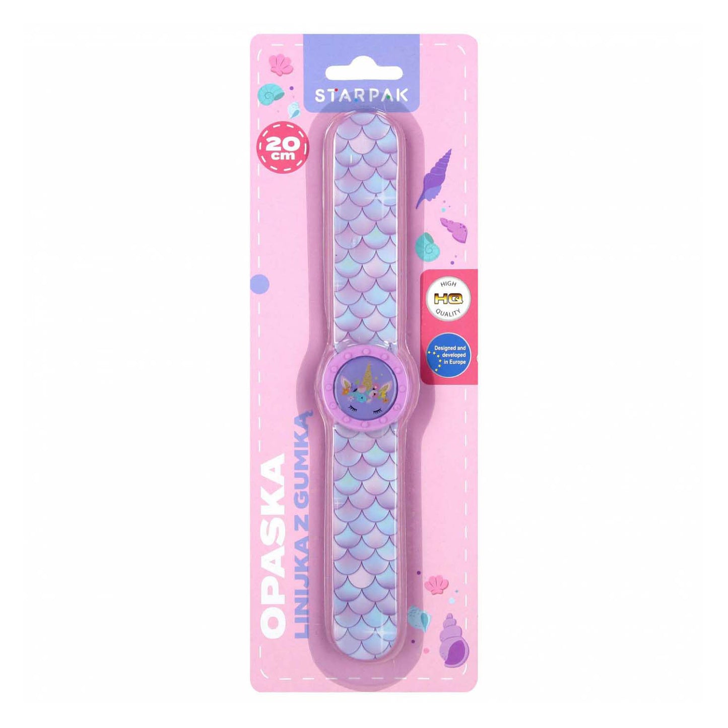 Règle de bracelet slap avec gomme fille