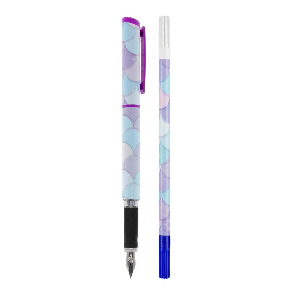 Stylo plume avec 2 recharges et dissolvant d'encre sirène