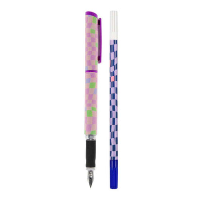 Stylo plume avec 2 recharges et dissolvant d'encre unique