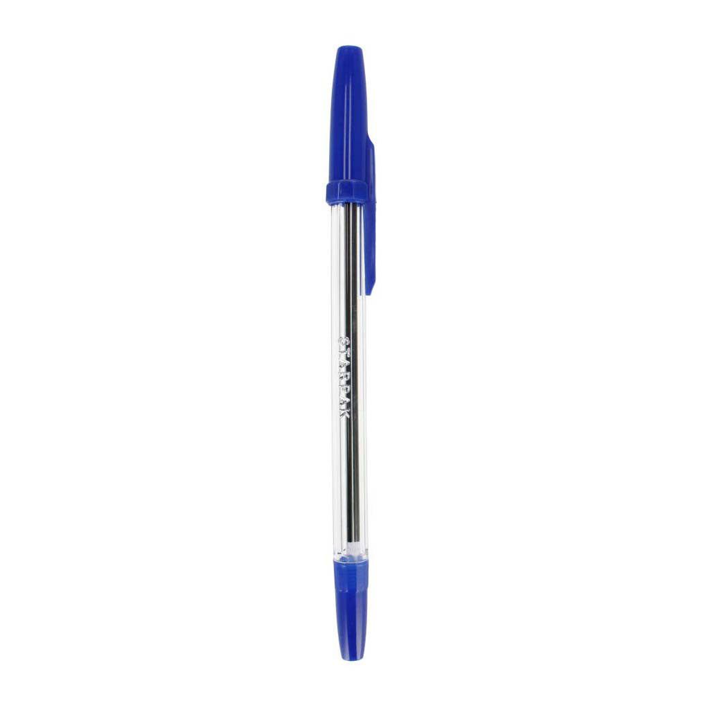 Stylo à bille avec capuchon bleu, 50 pcs.