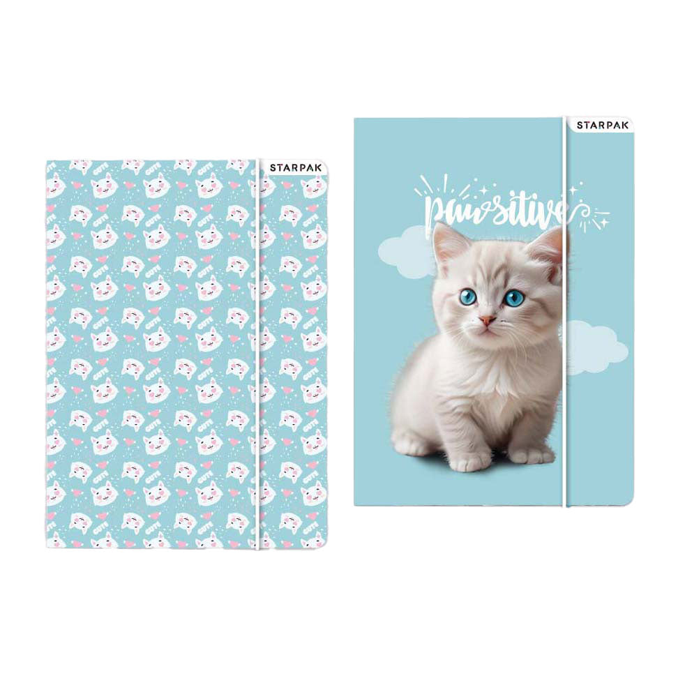 Dossier avec élastique A4 chaton