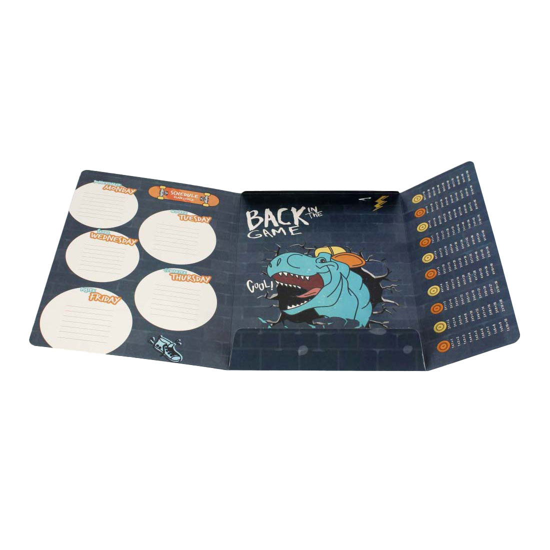 Dossier avec élastique A4 skate dino