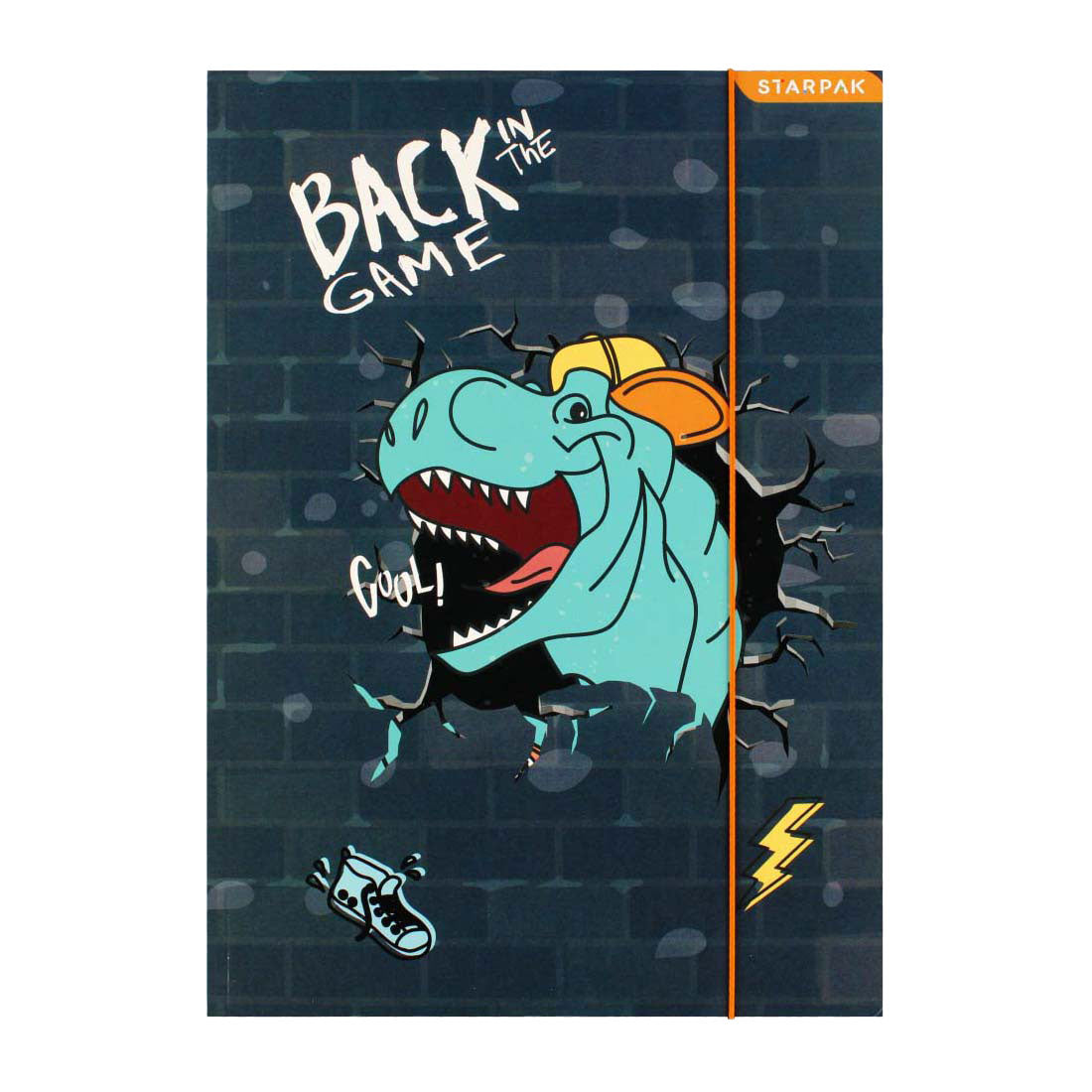 Dossier avec élastique A4 skate dino