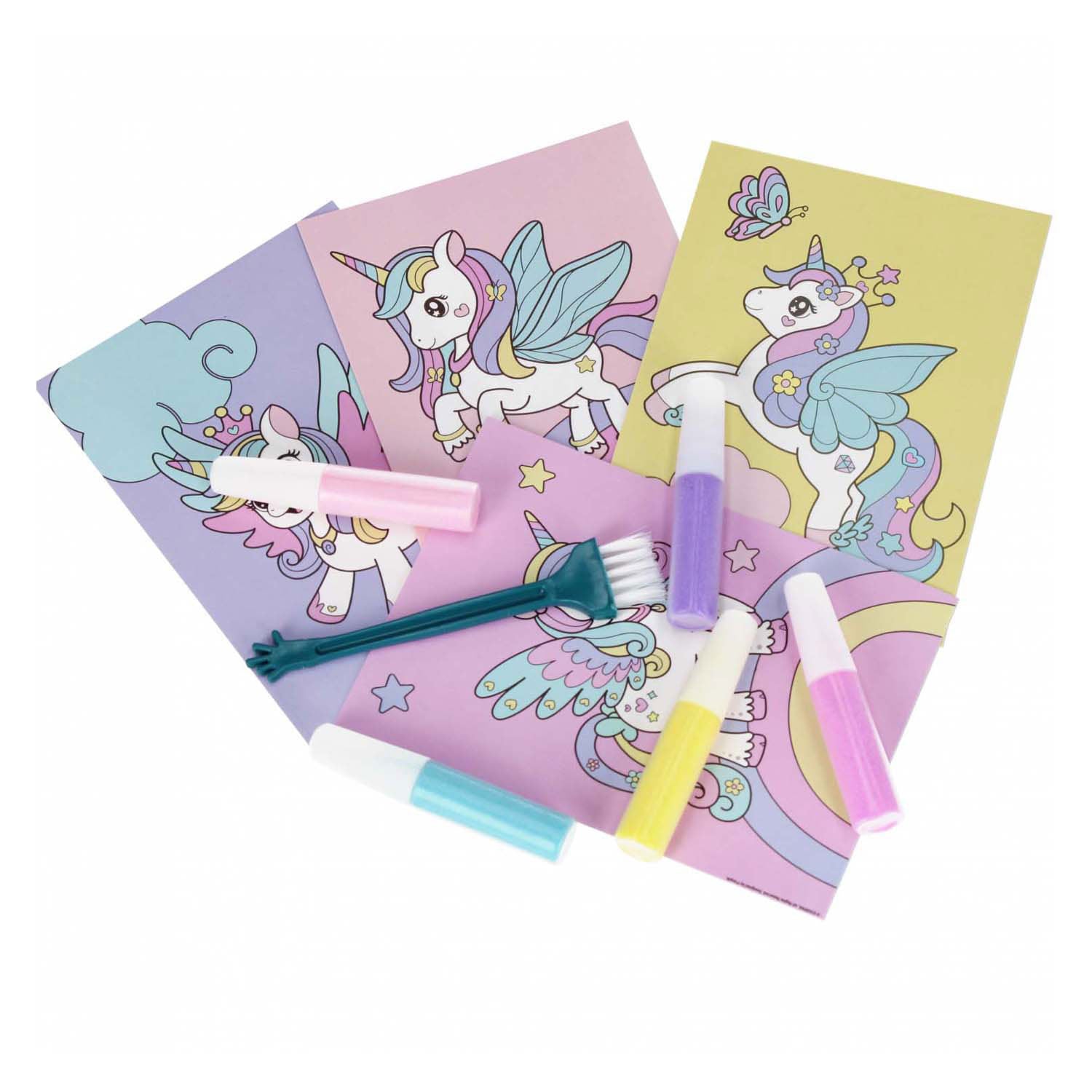 Ensemble de pages à colorier pour peintre sur sable, 4 pcs.