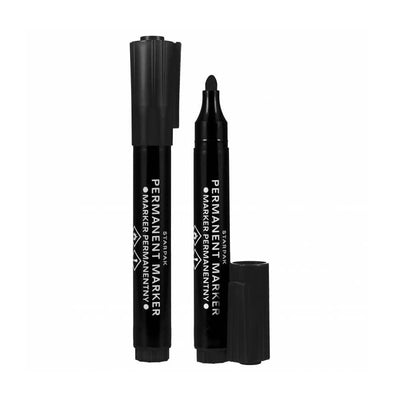 Marqueur permanent rond noir, 12 pcs.