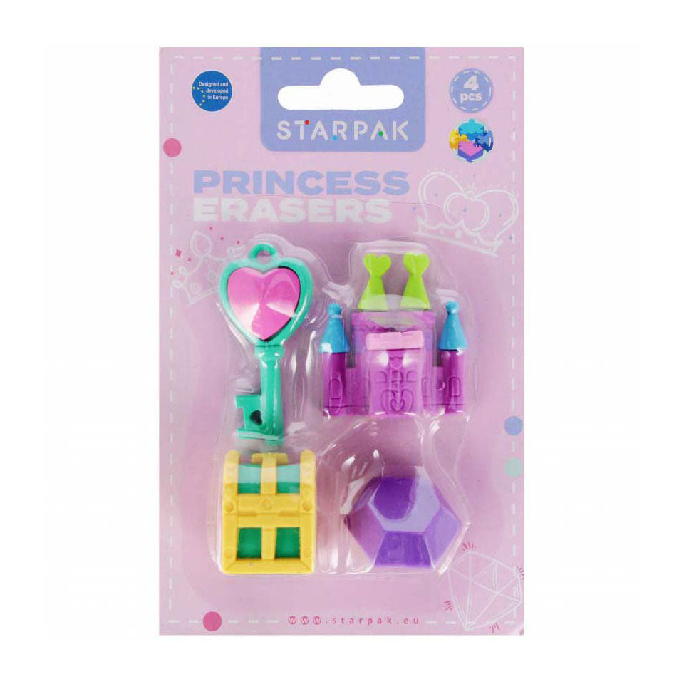 Gomme puzzle 3d princesse, 4 pièces