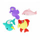 Gomme puzzle 3d poisson, 4 pièces