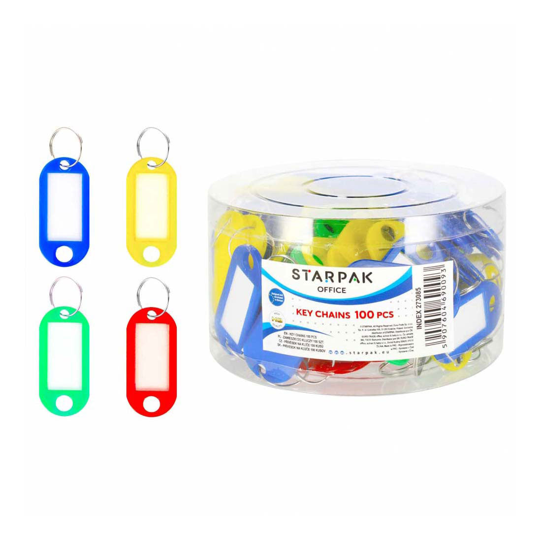 Porte-clés avec adresse, 100 pcs.