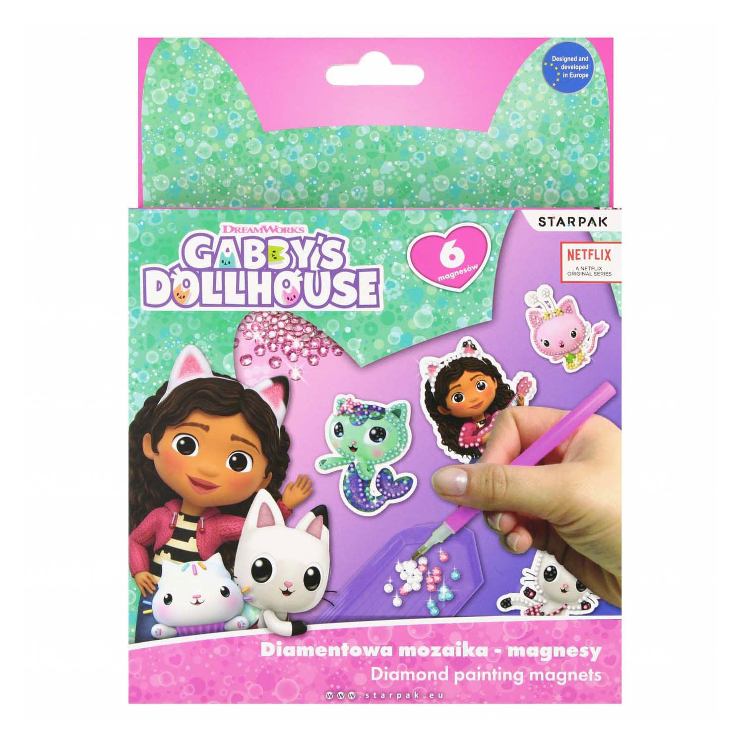 Fabriquer des aimants de peinture au diamant pour la maison de poupée de Gabby