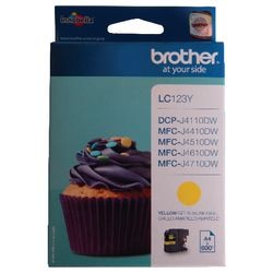 Cartouche de toner ac brother lc123y jaune