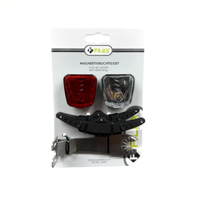 Éclairage magnétique FALKX. Ensemble avant et arrière. LED 0.5W (paquet suspendu)
