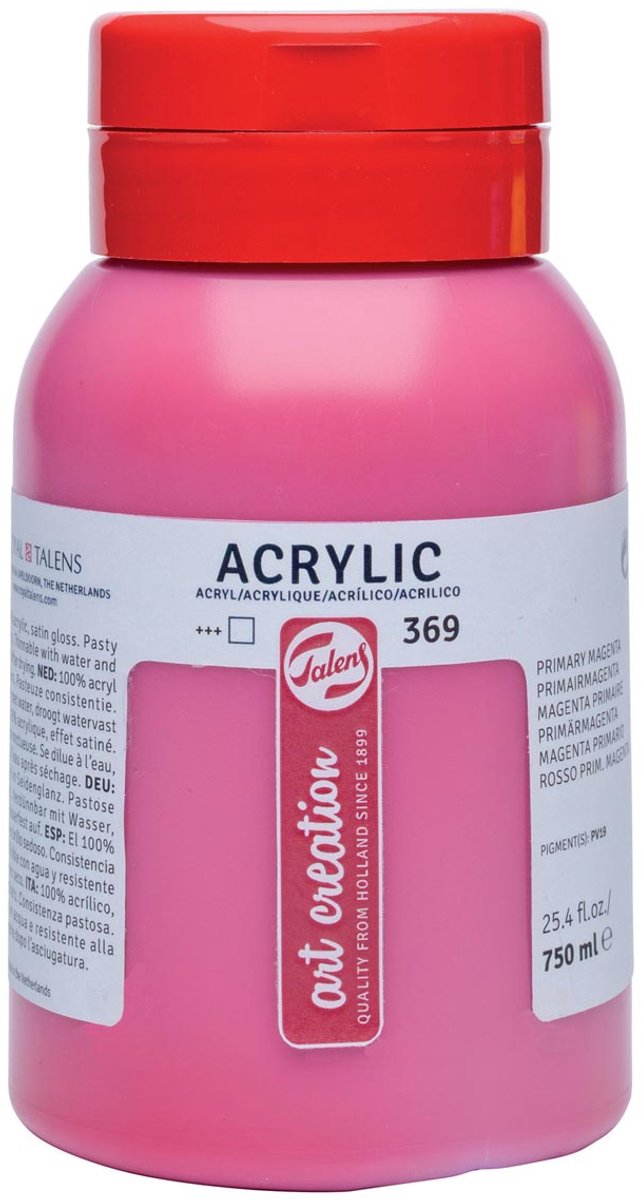 Talens art création peinture acrylique pot 750 ml magenta primaire 369