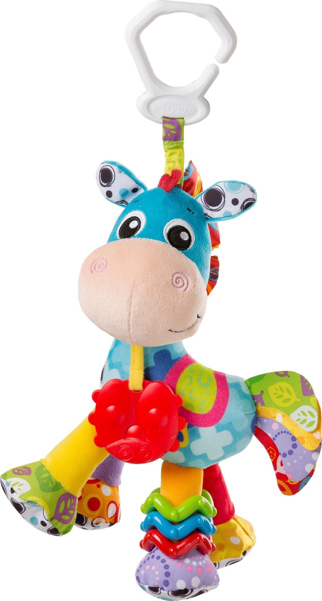 Playgro jouet suspendu clip clop cheval - jouet d'activité - jouet pour bébé - jouet suspendu - jouet de landau - hochet - accessoire de landau - accessoire de poussette - jouet éducatif - peluche