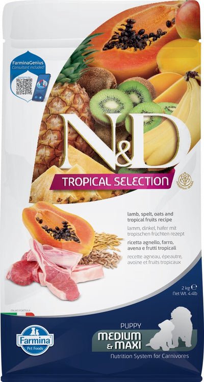 Farmina n d dog sélection tropicale agneau chiot med maxi 2 kg