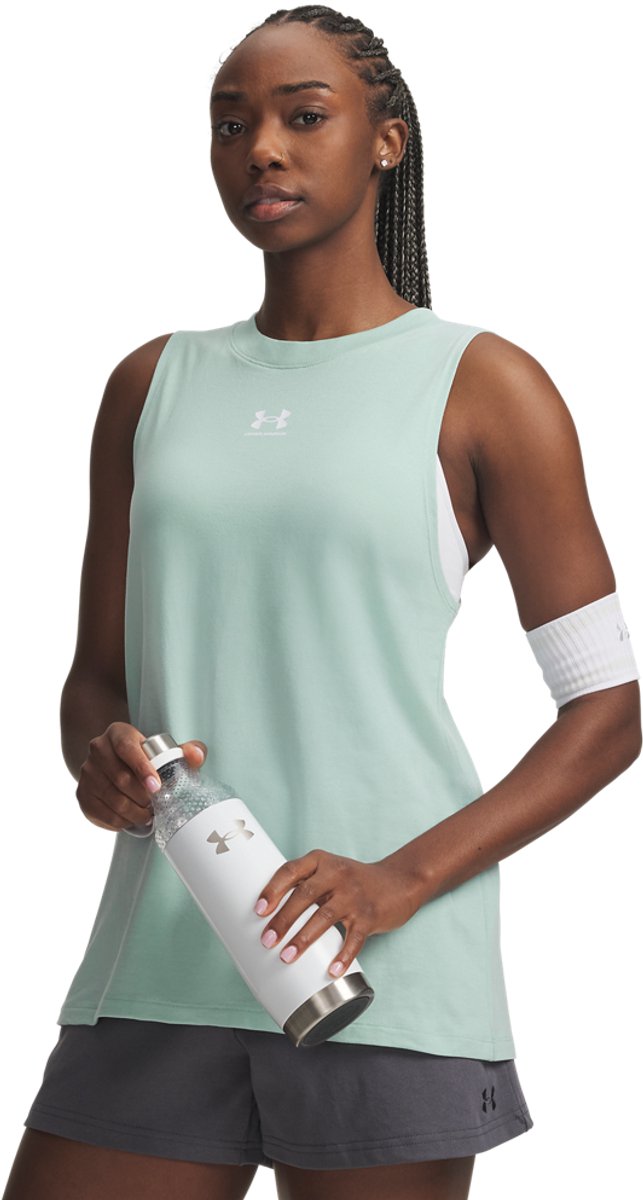 Chemise de sport pour femmes Under Armour UA Rival Muscle Tank-Blu - Bleu