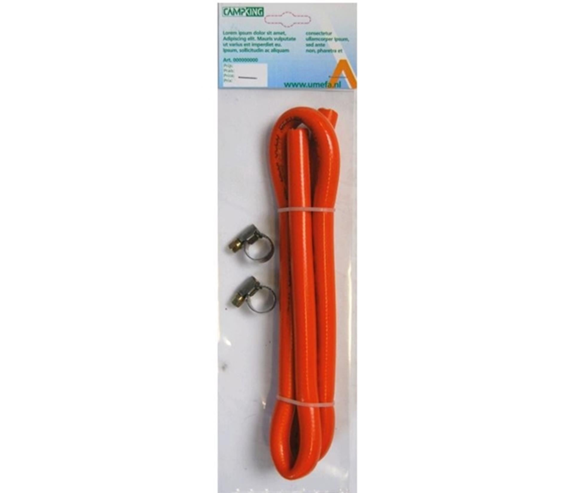 Tuyau de gaz camping umefa 100cm. + 2 pinces
