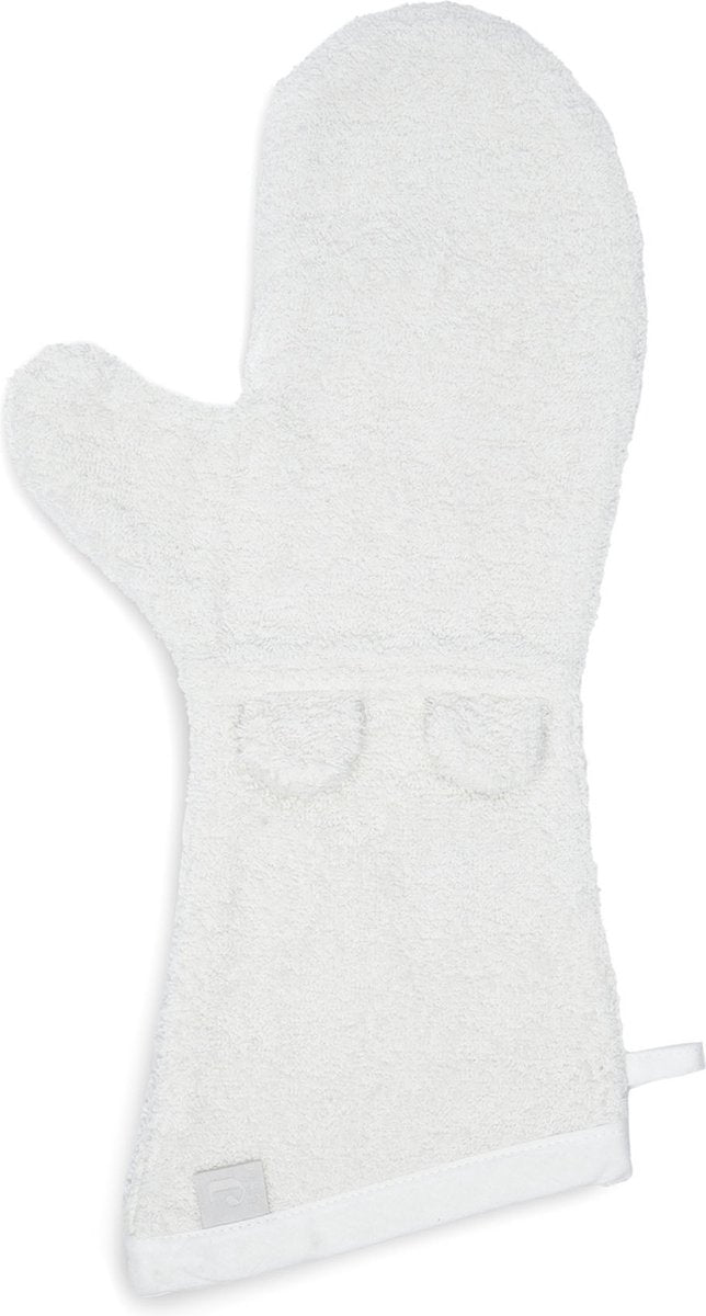 Jollein - gant de toilette bébé oreilles éponge (ivoire) - coton - gant de toilette bébé, débarbouillettes -16x70cm