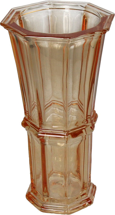 Vase collection HD verre orange 12,5x12,5x23cm