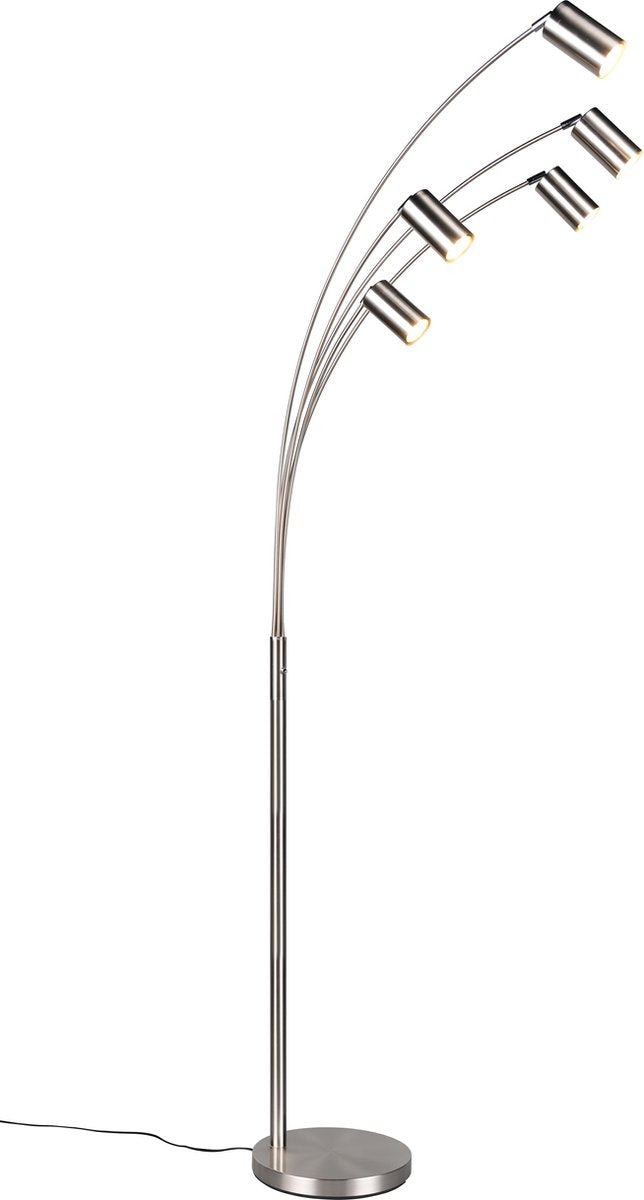 Trio marley - lampadaire - nickel mat - excl. 5x gu10 4,5w -