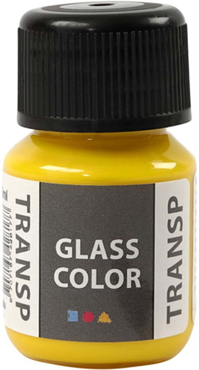 Creativ Company Verre Couleur transparente peinture au citron jaune, 30 ml
