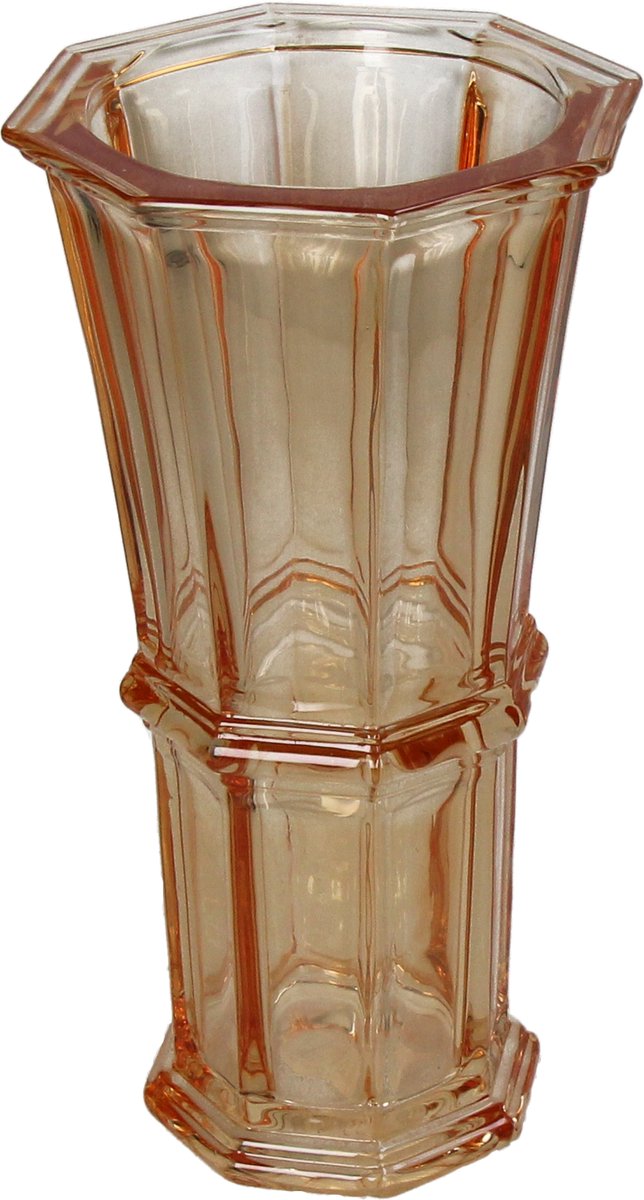 Vase collection HD verre orange 12,5x12,5x23cm