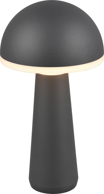 Rl live your light reality fungo - lampe de table - anthracite - incl. 1x SMD 2W - couleur de lumière réglable - intensité variable en continu - rechargeable - sans fil - éclairage extérieur - IP54