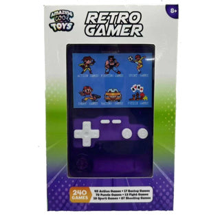 Incroyable console de jeu d'arcade cool avec écran couleur 7 cm Purple transparent