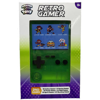 Incroyable console de jeu d'arcade cool avec écran couleur 7 cm vert transparent