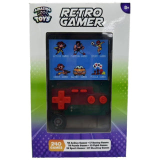 Incroyable console de jeu d'arcade cool avec écran couleur 7 cm noir transparent