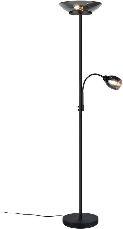 Rl live your light reality gerry - lampadaire - noir mat - excl. 2x E27 4,9 W - lumière commutable séparément - flexible