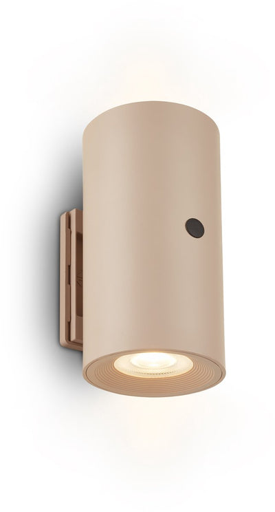 B.k.licht briloner misy – applique murale rechargeable pour l'intérieur – sans percer de connexion électrique – dimmable au toucher – lumière blanc chaud – beige – ø6 x 12cm