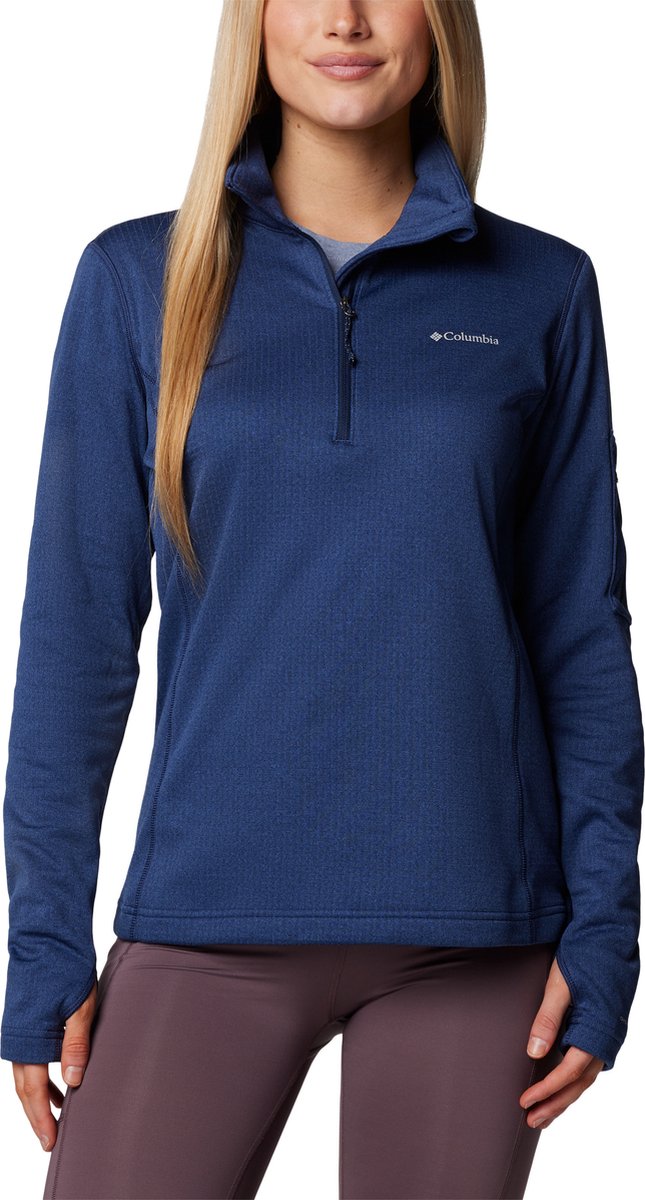 Pull d'extérieur Columbia W Park View™ Grid Fleece 1 2 Zip pour femme - Collegiate Navy - Taille S