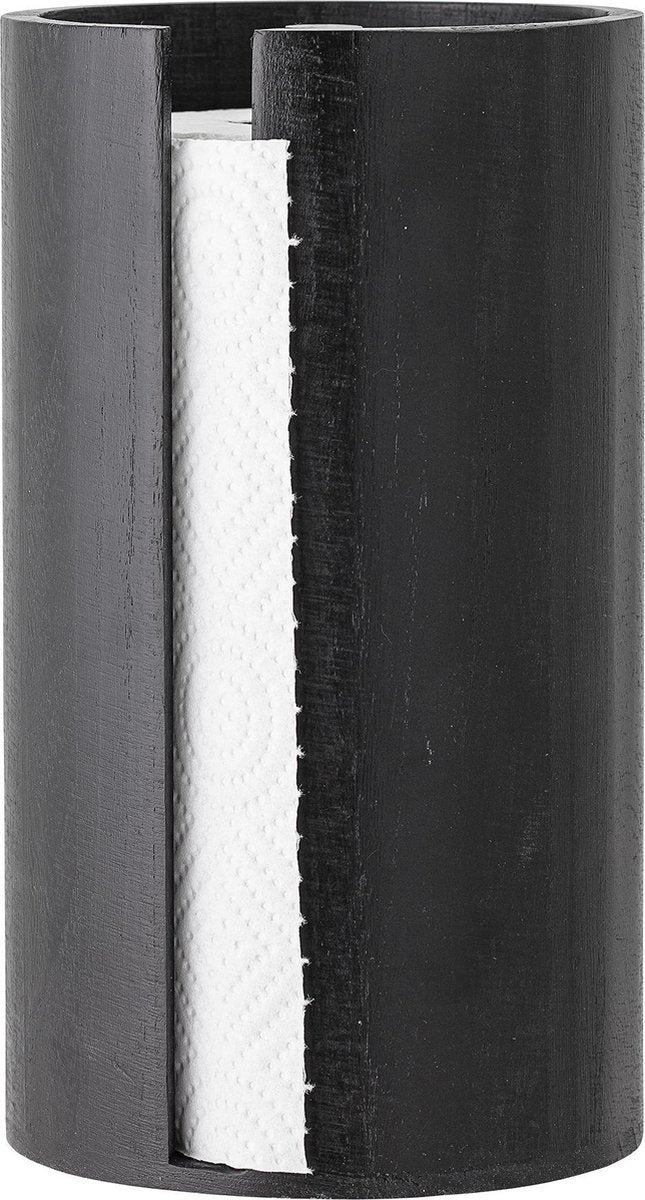 Bloomingville celian porte-rouleau de cuisine - noir - bois