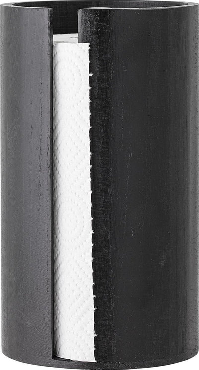 Bloomingville celian porte-rouleau de cuisine - noir - bois