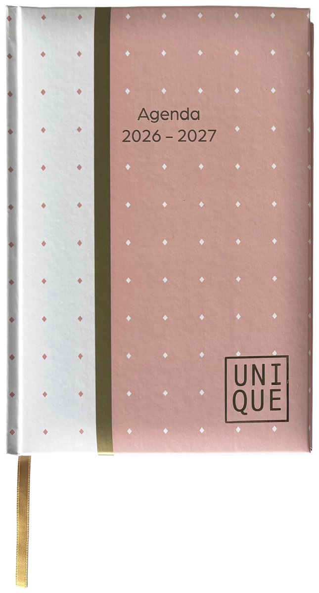 Agenda hebdomadaire Ancor 2026 2027 taille unique a5 points roses
