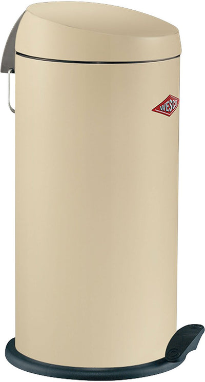Wesco capboy maxi poubelle | poubelle à pédale | 22 litres | métal - amande | poubelle - fabriquée en Allemagne