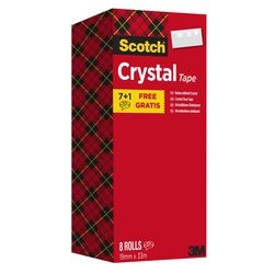 Ruban scotch cristal transparent 8 pièces