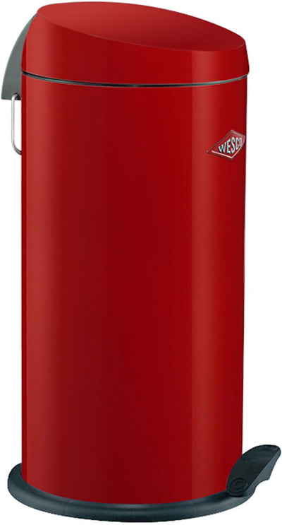 Wesco capboy maxi poubelle | poubelle à pédale | 22 litres | métal - rouge | poubelle - fabriquée en Allemagne