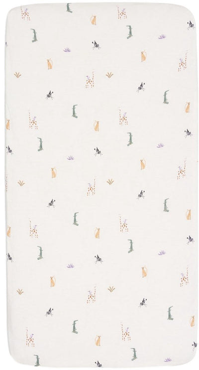 Jollein bébé - drap housse jersey 70 75x140 150cm - lit bébé - coton doux - jungle jambo