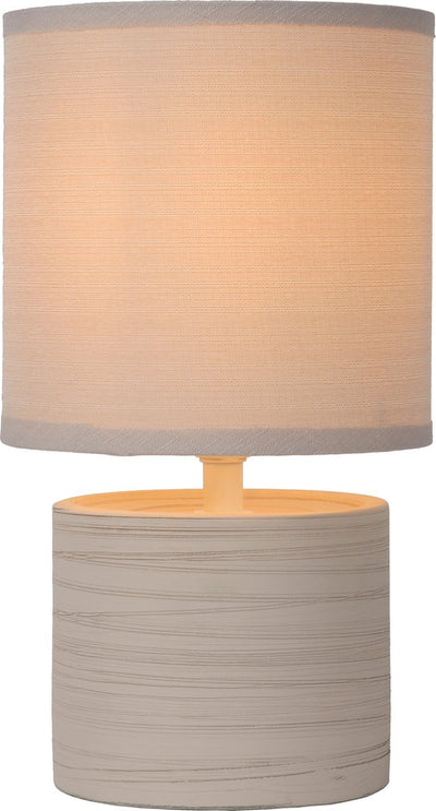 Lucide greasby - lampe de table - ø 14 cm - 1xe14 - beige - japondi