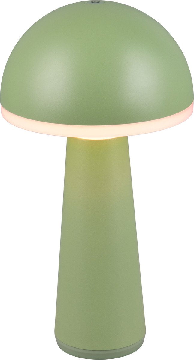 Rl live your light reality fungo - lampe de table - vert pistache - incl. 1x SMD 2W - couleur de lumière réglable - intensité variable en continu - rechargeable - sans fil - éclairage extérieur - IP54
