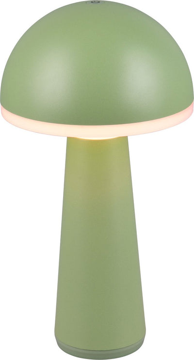 Rl live your light reality fungo - lampe de table - vert pistache - incl. 1x SMD 2W - couleur de lumière réglable - intensité variable en continu - rechargeable - sans fil - éclairage extérieur - IP54