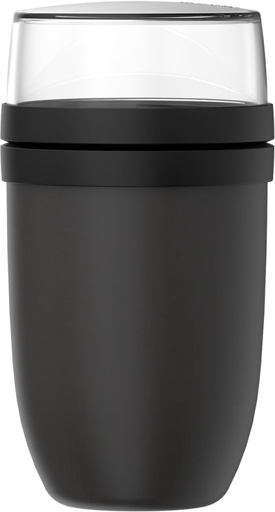 Mepal lunch pot xl ellipse - 750 + 300 ml - pot à yaourt et pot à muesli à emporter - passe au congélateur. micro-ondes et lave-vaisselle - noir nordique